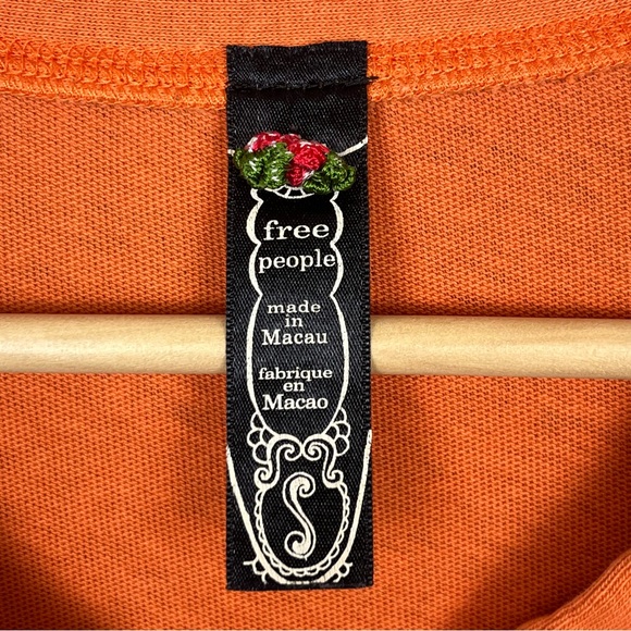 Free People Orange Long Sleeve Top - Picture 6 of 9
